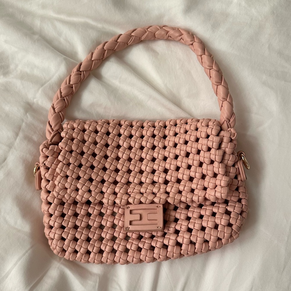 Crosshatch Dusty Pink Bag